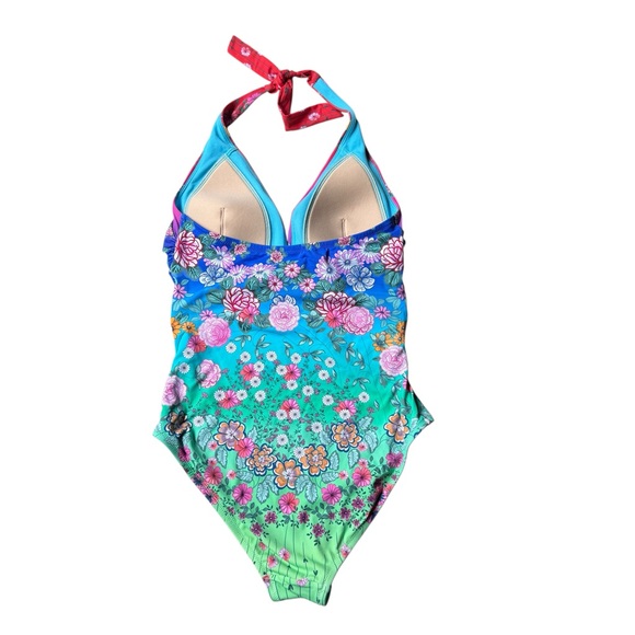 NWT Johnny Was Rainbow Twisted Keyhole One Piece - Picture 9 of 11